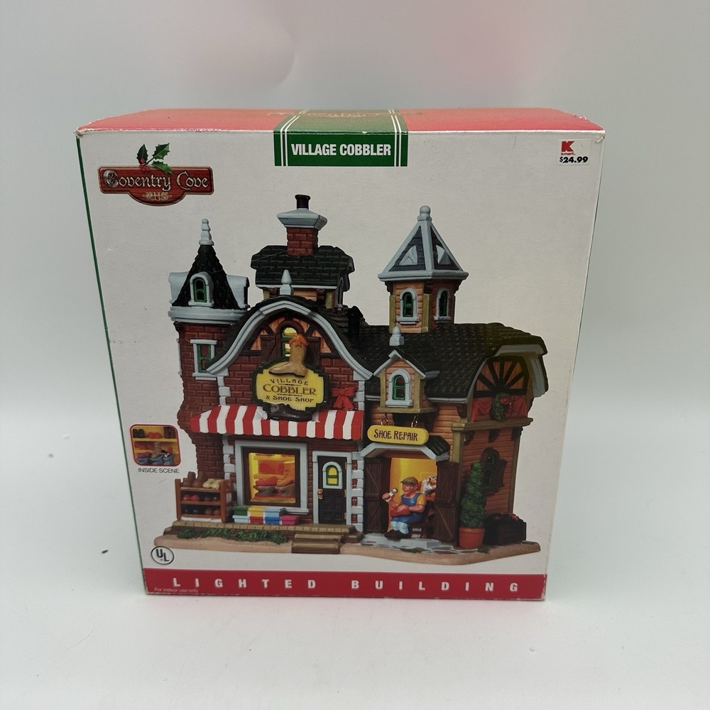 Lemax‎ Coventry Cove Village Cobbler Lighted House Lightup Rare Retired 2008